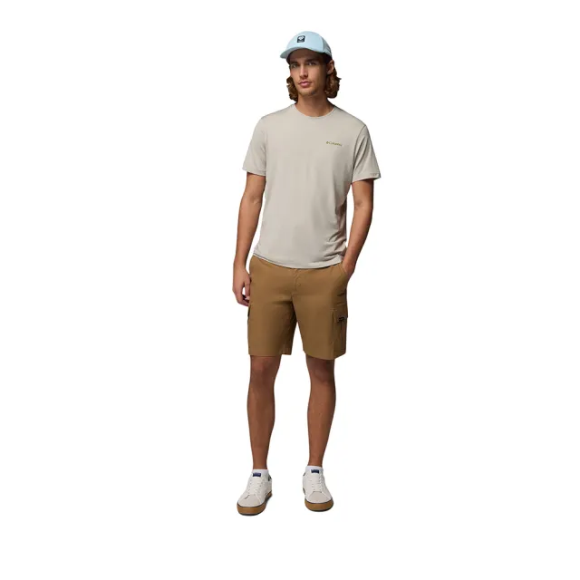 【Columbia 哥倫比亞】男款-防曬UPF50快排短袖上衣-Parsons Point™-淺卡其(UAE26450HI/KS)