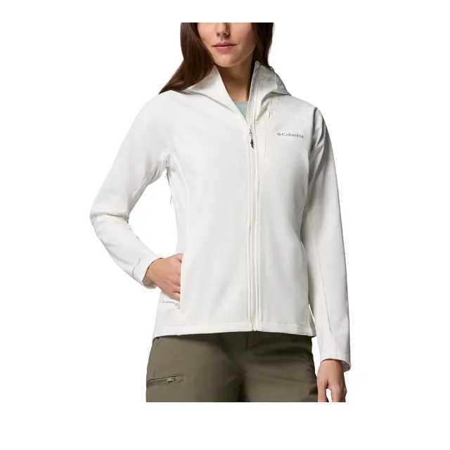 【Columbia 哥倫比亞】女款-防潑水軟殼外套-Trailborne™ Softshell-海鹽白(UWR24230ES/KS)