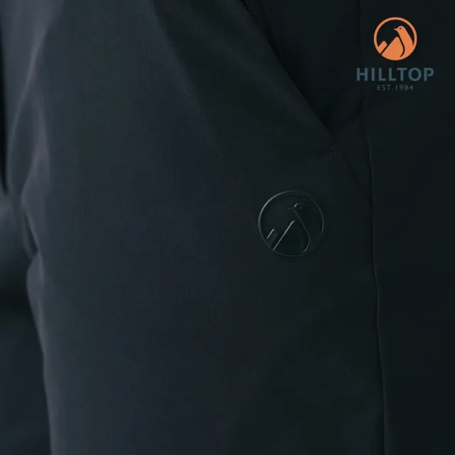 【Hilltop 山頂鳥】抗UV吸濕快乾彈性七分褲 女款 黑｜PS07XFS1ECA0