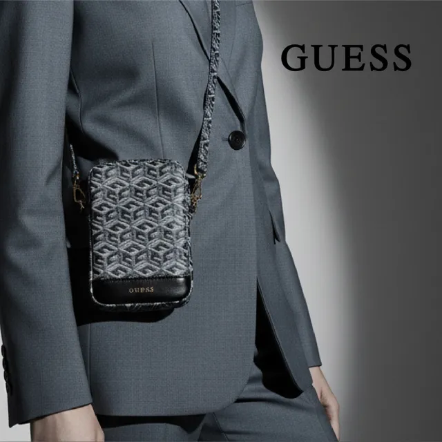 【GUESS】幾何織紋系列 手機包