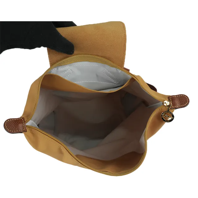 【LONGCHAMP】Le Pliage Original M 再生帆布中型折疊後背包(鹿皮色)