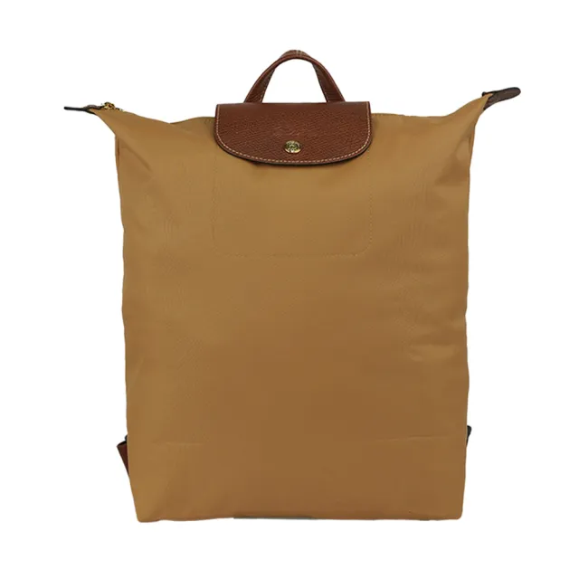 【LONGCHAMP】Le Pliage Original M 再生帆布中型折疊後背包(鹿皮色)