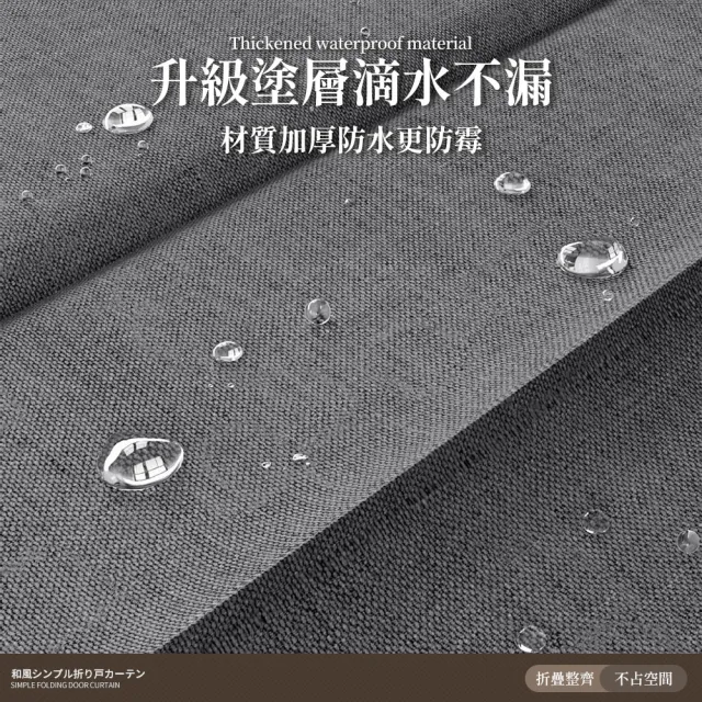 HH 理想家 冷氣門簾 一片式隔音長門簾 空調日式門簾 遮光折疊日系門簾(含門簾伸縮桿 隔間簾 擋冷氣)