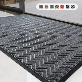 【JOCIYO 聚時柚】3D刮泥吸水150*90cm玄關進門腳踏墊地毯(滌綸圈絨壓花橡膠地墊)