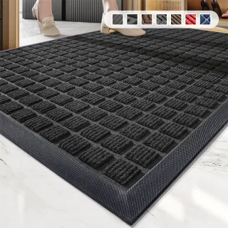 【JOCIYO 聚時柚】3D刮泥吸水75*45cm玄關進門腳踏墊地毯(滌綸圈絨壓花橡膠地墊)