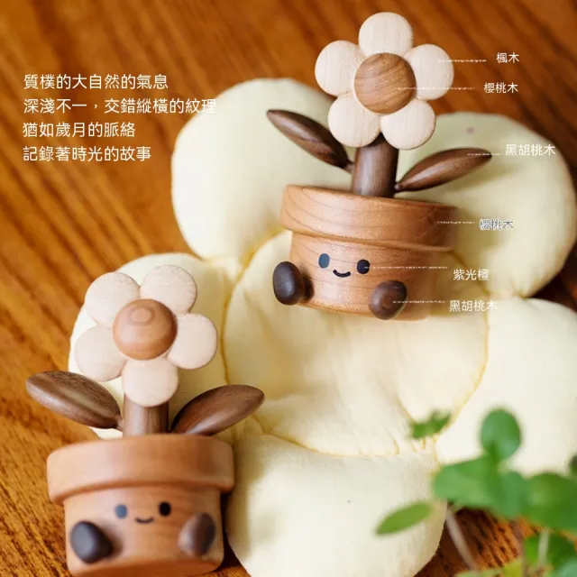 超微米 可愛擺件裝飾 創意治愈系解壓禮物 木質辦公桌面擺飾 送朋友 情緒穩定神器