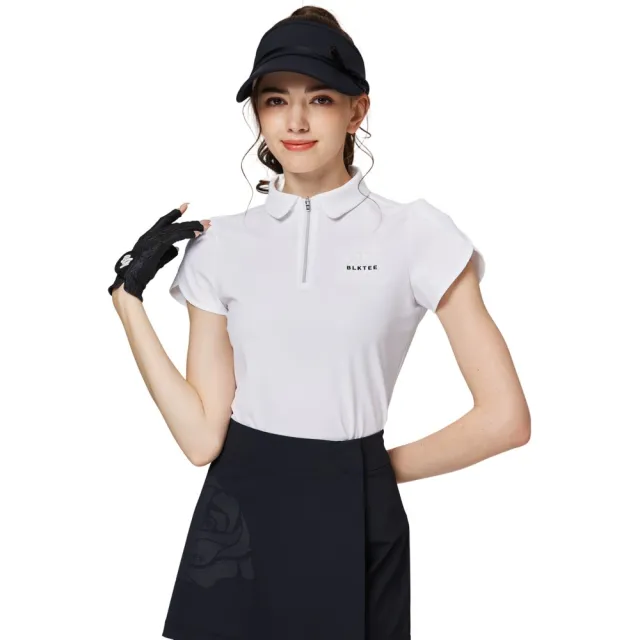 【BLKTEE GOLF】立體繡花翻領女短袖上衣 (高爾夫短袖上衣 golf球衫)