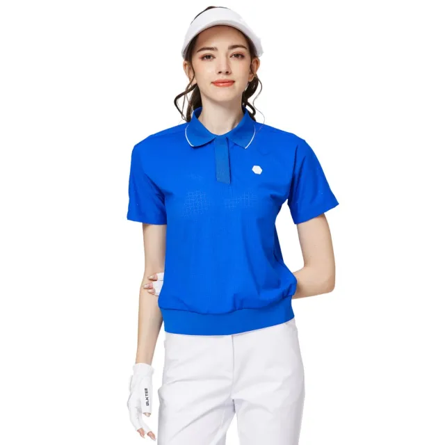【BLKTEE GOLF】全孔透氣翻領收擺女短袖上衣 (高爾夫短袖上衣 golf球衫)