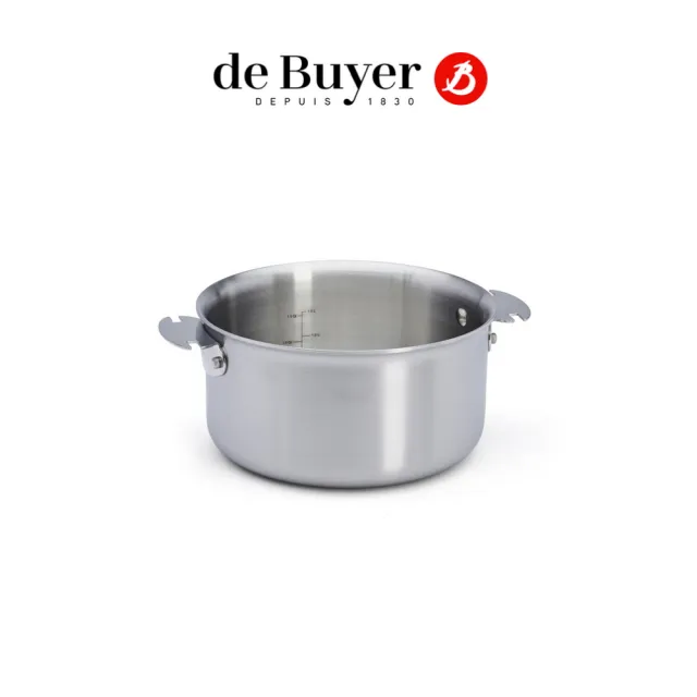 【de Buyer 畢耶】LOQY活動柄系列 Alchimy3層複合不鏽鋼調理鍋18cm-適用IH爐(握柄另購)