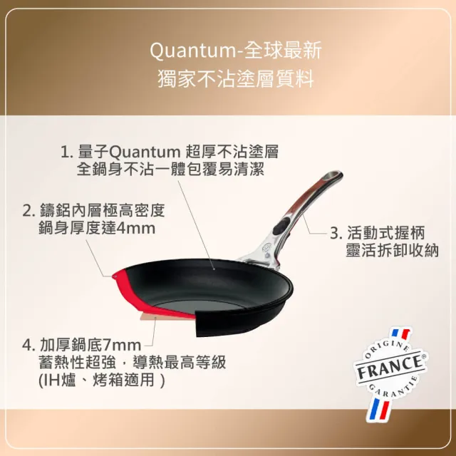 【de Buyer 畢耶】LOQY活動柄系列 Choc Extreme鑄鋁深煎炒不沾鍋28cm-適用IH爐(握柄另購)