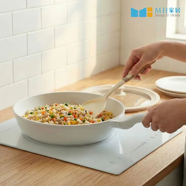 【MH家居KITCHEN】韓國製不沾平底深煎鍋26cm(平底鍋/不沾鍋/IH爐可用)