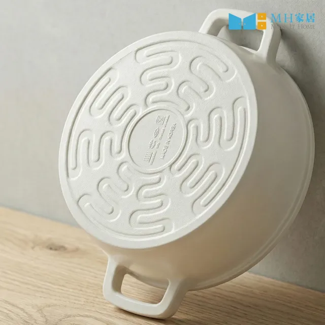 【MH家居KITCHEN】韓國製雙耳湯鍋20cm-附鍋蓋(湯鍋/不沾鍋/IH爐可用)