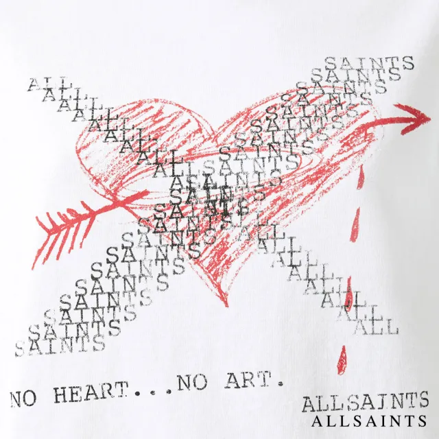 【ALLSAINTS】HEARTACHE 愛心塗鴉短袖T恤 W081JE(常規版型)