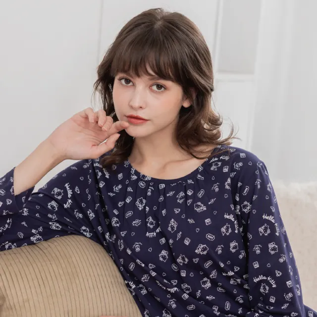 【La Felino 羅絲美】官方授權  Hello Kitty-La Felino 100%棉短長袖裙裝/褲裝(多款任選)