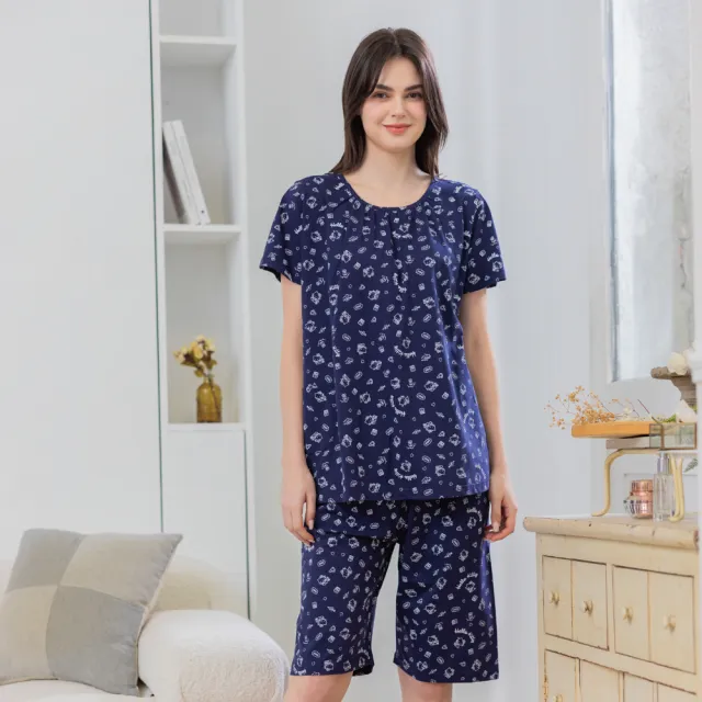 【La Felino 羅絲美】官方授權  Hello Kitty-La Felino 100%棉短長袖裙裝/褲裝(多款任選)