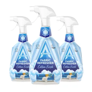 【Astonish 英國潔】織物清新噴霧-棉花香3入組(750mlx3)
