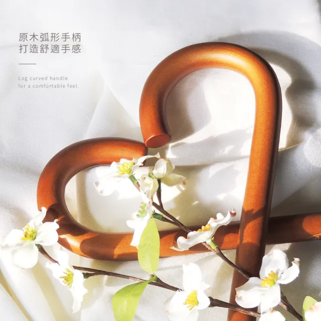 【雨之戀】降溫10℃涼感長直傘 山茶花(雨傘 長傘 直傘 涼感降溫傘)