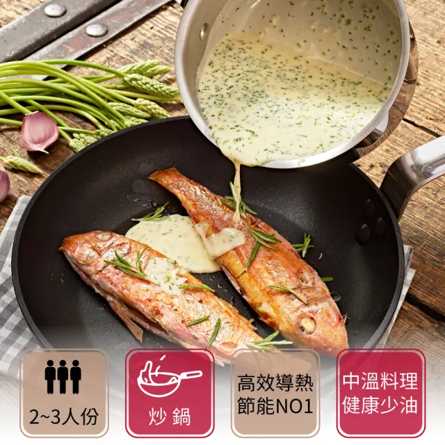 【de Buyer 畢耶】CHOC密極黑系列 平底不沾鍋24cm--IH爐可用鍋(可烤箱/感應爐)