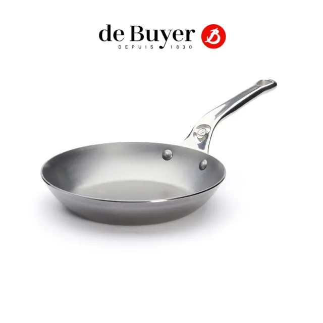 【de Buyer 畢耶】原礦蜂蠟鐵鍋 職人防滑握柄平底鍋20cm-適用IH爐(適用烤箱)