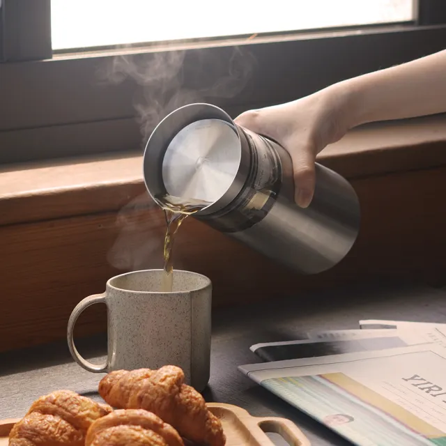 【Driver】鋼丹泡茶壺-700ml(專利設計 不鏽鋼瓶身 茶壺 沖茶壺 熱茶壺 沏茶壺 冷泡茶 保溫瓶)