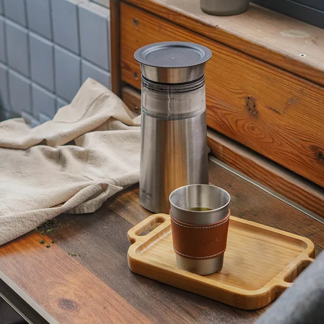 【Driver】鋼丹泡茶壺個人隨身組(泡茶壺 茶具 茶器 茶杯 不鏽鋼茶壺 不鏽鋼杯 茶壺茶杯組 送禮推薦)