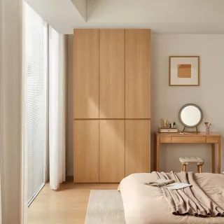 【hoi! 好好生活】Linsy現代簡約三門衣櫃1.2M 原木色 TR2D