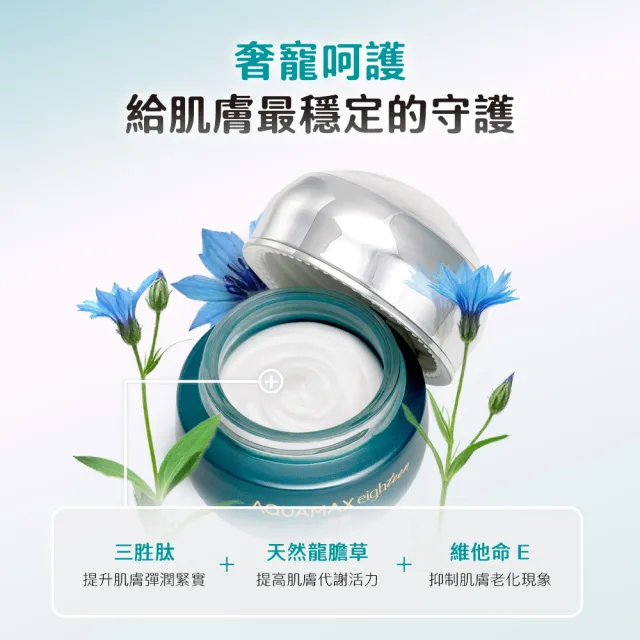 即期品【AQUAMAX 奧科美氏】3入組★水18專研肌能精華霜(2款任選/保濕/修護/玻尿酸/胜月太)