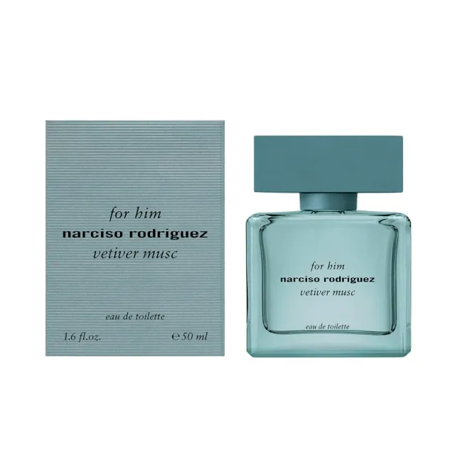 【NARCISO RODRIGUEZ】紳青For Him Vetiver Musc (岩蘭麝香) 男性淡香水 50ml (專櫃公司貨)