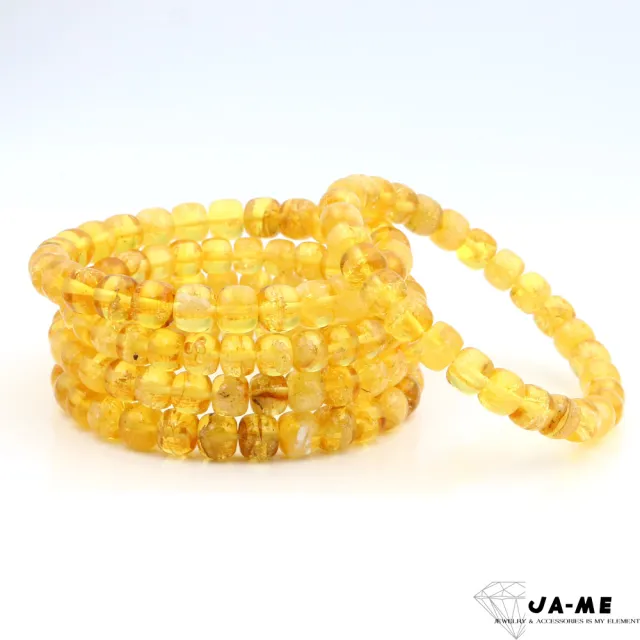 【JA-ME】天然琥珀 金珀雨花老型珠手珠8-9mm