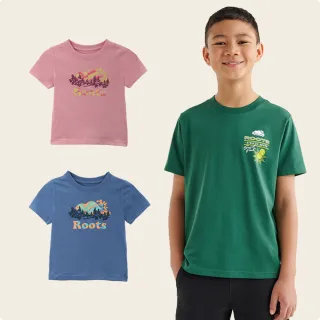 【Roots】小童款-精選Roots 經典海狸圖案短袖上衣或洋裝(多款可選)