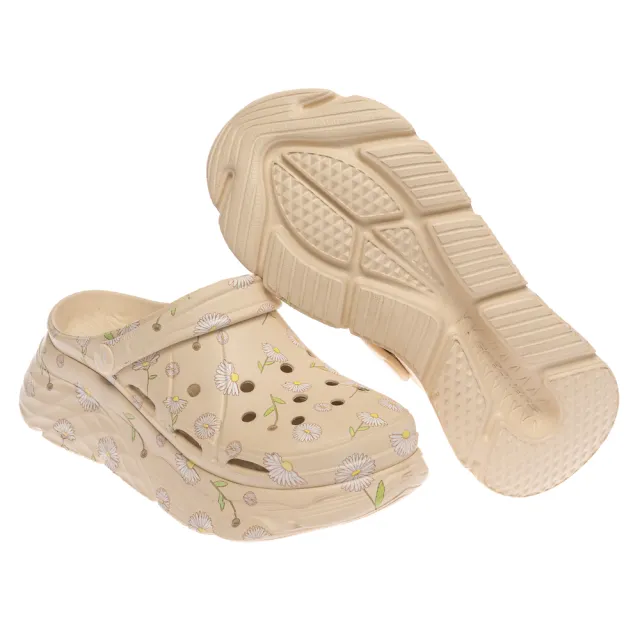 【SKECHERS】女鞋 健走系列 涼拖鞋 涼鞋 拖鞋 MAX CUSHIONING FOAMIES (111271NAT)