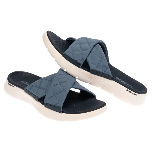 【SKECHERS】女鞋 健走系列 涼拖鞋 涼鞋 拖鞋 GO WALK FLEX SANDAL - COZY FIT (141536NVY)