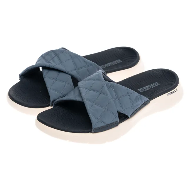 【SKECHERS】女鞋 健走系列 涼拖鞋 涼鞋 拖鞋 GO WALK FLEX SANDAL - COZY FIT (141536NVY)