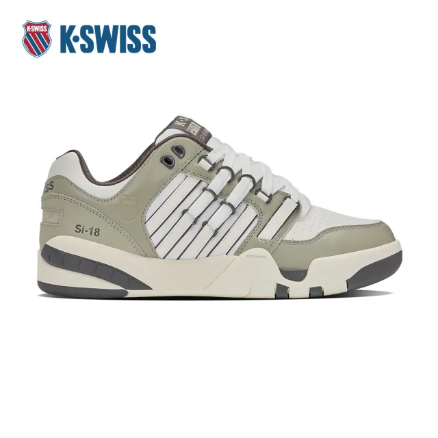 【K-SWISS】經典運動鞋 SI-18 INTERNATIONALC 休閒 男鞋 米白石灰綠色 04440-108-M