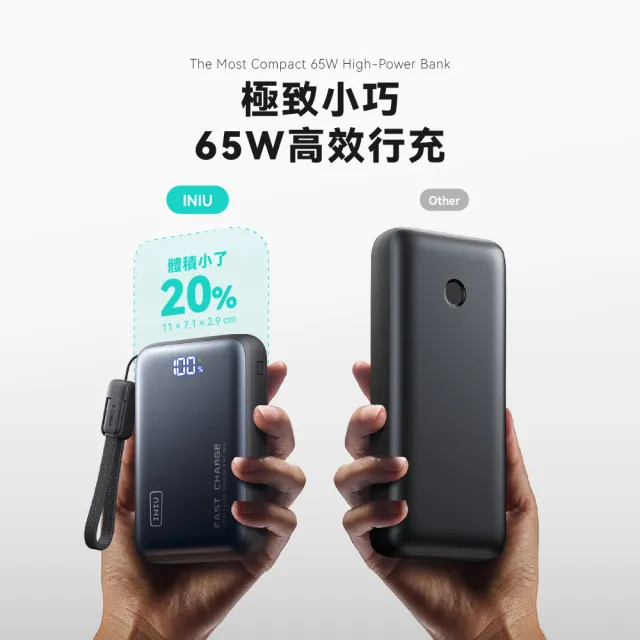 【INIU】Leopard 快充65W行動電源 P62-P1