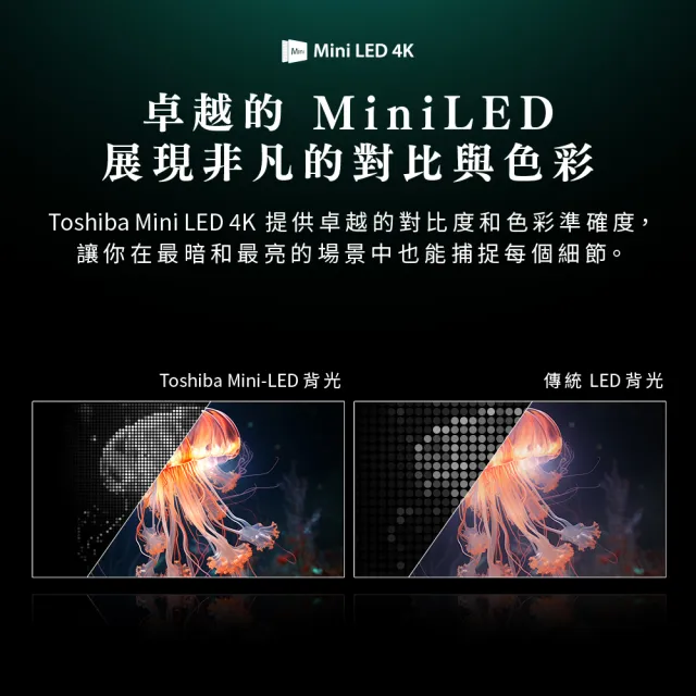 【TOSHIBA 東芝】REGZA 65型4K 144Hz QD Mini LED VIDAA AirPlay2 智慧顯示器(65Z870NP)含壁掛安裝