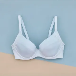【Ladies 蕾黛絲】Step 3 包覆支撐型冰咖啡紗曉女生 B-D軟鋼圈內衣(藍)