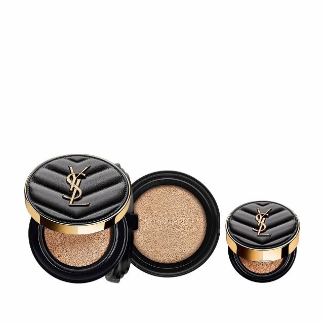 【YSL】官方直營 全新升級恆久完美霧光氣墊組(全新皮革氣墊12g+蕊12g)
