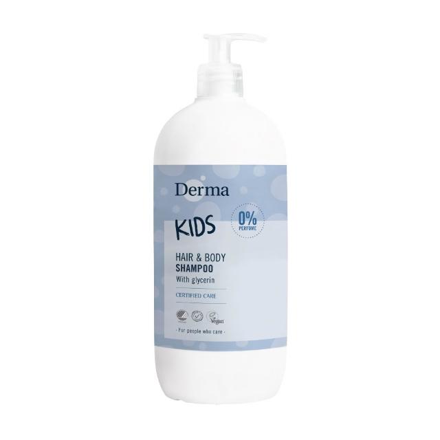 【Derma 丹麥德瑪】兒童2合1洗髮沐浴露 500ml