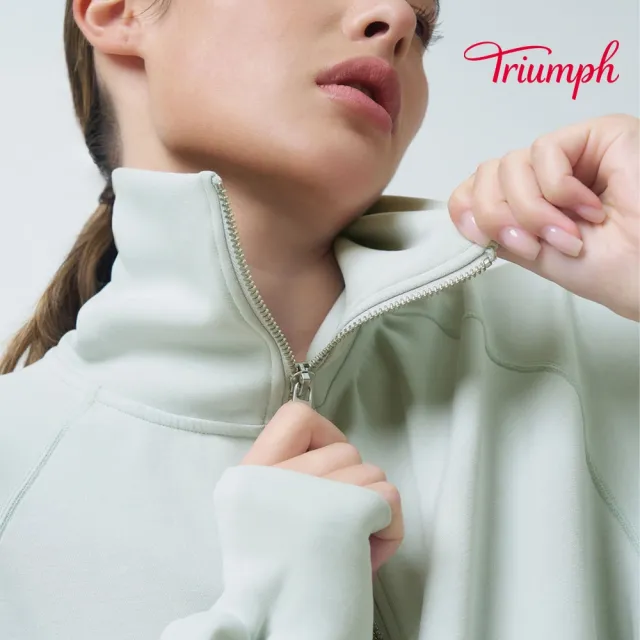 【Triumph 黛安芬】Athleisure 城市律動系列 Cozy 莫代爾外套(霧綠)