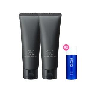 【KOSE 高絲】ONE BY KOSE 黑碳磨砂潔顏泥130gx2入組