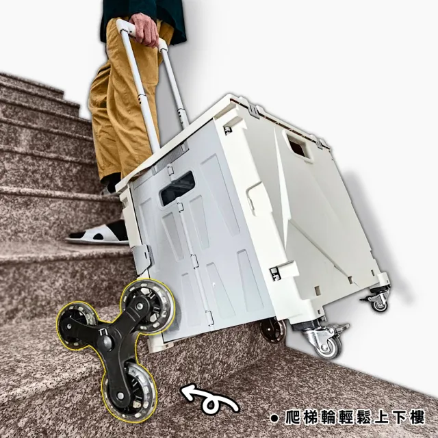 【ONE HOUSE】櫻藤8輪折疊購物車-特大款(手推車/買菜車/推車/收納車)