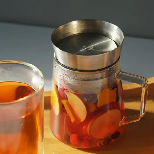 【Driver】甘丹茶壺個人獨享組(泡茶壺 茶具 茶器 茶杯 耐熱玻璃壺 雙層玻璃杯 茶壺茶杯組 送禮推薦)