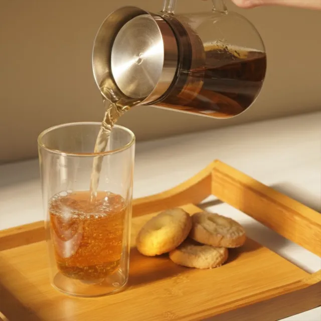 【Driver】甘丹茶壺個人獨享組(泡茶壺 茶具 茶器 茶杯 耐熱玻璃壺 雙層玻璃杯 茶壺茶杯組 送禮推薦)