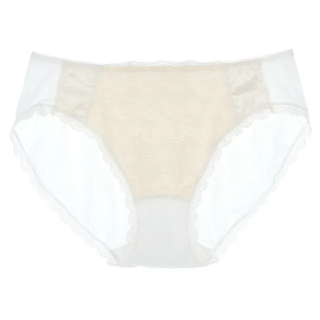 【Lofan 露蒂芬】抹胸 法式蕾絲無痕小褲-白
