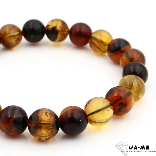 【JA-ME】天然琥珀 緬甸多寶帶海藻藥珀手珠8-10mm