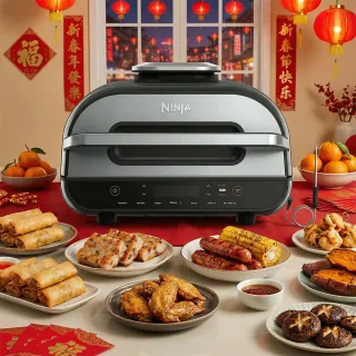 【NINJA】AG551TW Foodi 氣炸燒烤爐(年菜/燒烤爐/氣炸鍋/氣炸烤箱/烤箱/低溫烘焙)