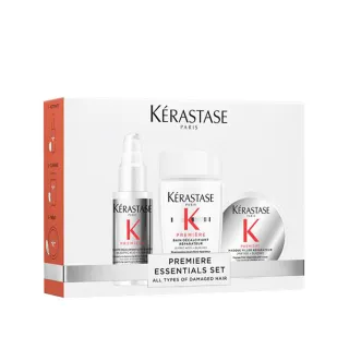 【KERASTASE 巴黎卡詩】白鑽升肽重建體驗組(髮膜75ml+髮浴80ml+前導精華45ml/禮盒/護髮/髮膜)