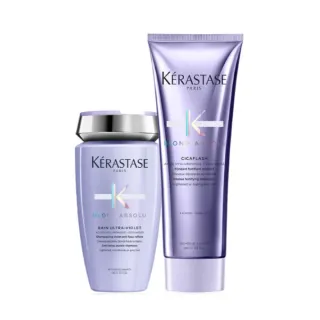 【KERASTASE 巴黎卡詩】燦金絕色洗護限定組(髮浴＋水光髮膜/去黃/矯色/護色/染後/染髮)