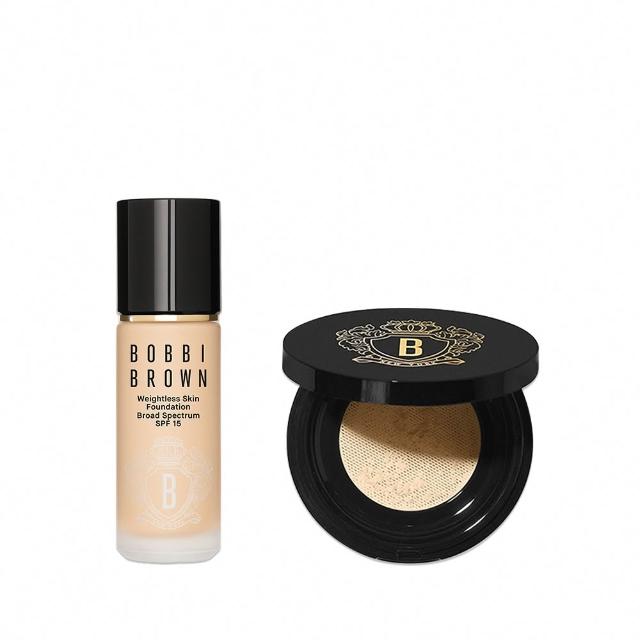 【Bobbi Brown 芭比波朗】持久底妝定妝組(霧光持久粉底液+冬蟲夏草蜜粉)